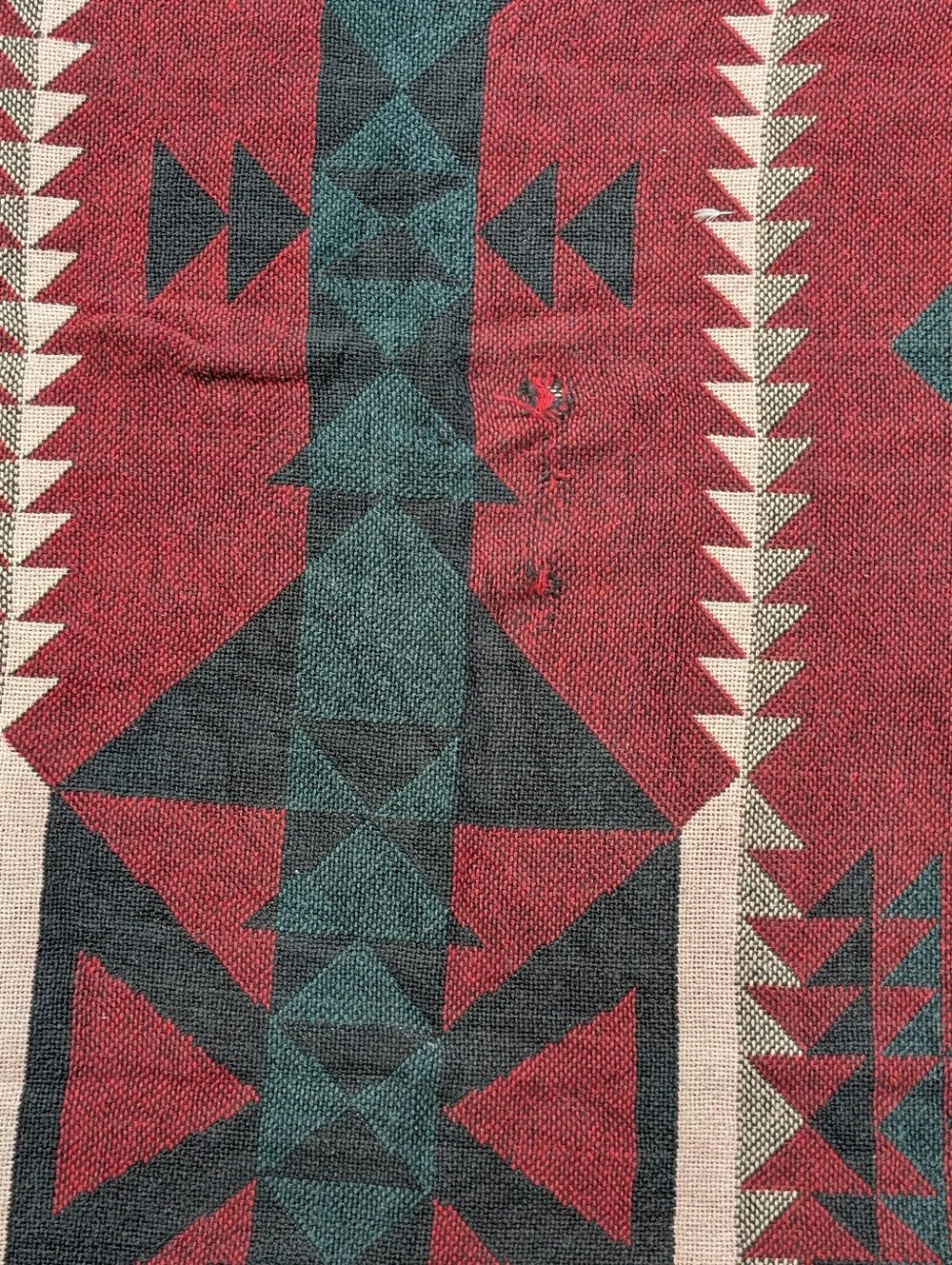 Vintage Crown Craft Aztec Southwest Throw Blanket 5'x4' Made in USA